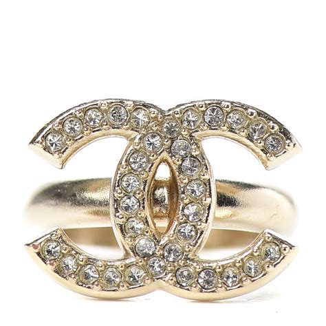 chanel crystal cc ring|chanel ring vintage.